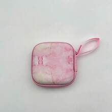 Girly Style Shockproof 1pc EVA Material Square Earphone Case With Zipper Closure, Crush-Resistant, Portable Handheld Storage Box For Bluetooth Earphones/USB Drives/Coins/Keys, With Mesh Pocket And Soft Divider, Compact And Lightweight, Unisex Travel Pouch Birthday - Multicolor - View 24