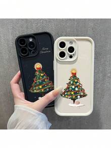 Fundas protectora de teléfono con Diseño Árbol De Navidad Festivo Colorido regalo de moda minimalista interesante para hombres y mujeres, adecuado para  16/15/15Pro/15ProMax/14/13/12/11/XsMAX,  17,  Max Series,A14/A15/S23 Ultra/A50/A12/A32/A52/A72/A51/A21S/A13/A14/S22 Ultra/S23/A33/A53/S20 FE,Protección completa contra caídas, resistencia a impactos y prevención de rayaduras,diseño creativo y de moda para hombres y mujeres - Bordó - Ver 6
