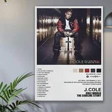 Framed 1pc J. Cole "Cole World: The Sideline Story" Album Cover Poster. Idear Gift For New Year, Thanksgiving And Christmas – Perfect Art For Home Decor, Living Room, Kitchen, Bathroom & Room Decor. - 隨機印刷 - 查看 1