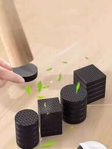 一套多尺寸EVA防刮家具腿垫，自粘式家具脚保护套，椅子腿垫，桌椅腿套，沙发椅防滑垫 - 黑色 - 查看 10