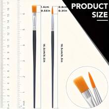 70支专业艺术家画笔套装 - 黑色尼龙刷毛，包含平头和尖头，适用于丙烯、油画、水彩、肖像画和岩画。多用途艺术工具，适用于画布、人体彩绘和手工艺品 - 专业艺术用途 - 均碼 - 查看 2