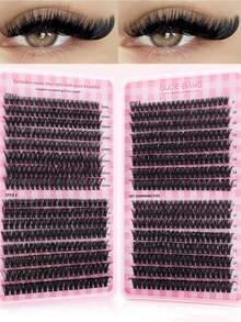 640pcs Eyelash Extension Kit - Includes False Lashes, Glue, Makeup Remover, Tweezers, Easy For Professionals And Beginners, Convenient For Home Use. Eyelash Extension Starter Kit: Contains Lashes, Glue, Makeup Remover And Tools, Allowing You To Easily Create Professional Lash Effects At Home. - Nhiều màu - Xem 7