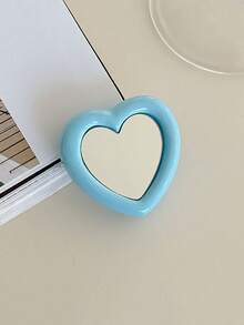 1个彩色心形伸缩粘性镜子手机支架二合一，可用于化妆和观看视频，兼容、安卓手机，生日礼物，送给家人、朋友的礼物，生日推拉式手机支架，手机配件 - 彩色 - 查看 9