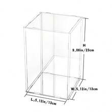 Transparent Acrylic Display Case Suitable For Small Statues And Action Figures, With Mirror Stand, Collectibles Storage Box, Dust-Proof Display Cabinet - White - View 32