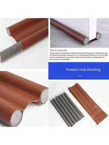 1条96厘米/36.6英寸柔性不粘门底密封条，防风门底密封，隔音门底清洁，防尘防虫粘合隔热。适用于玻璃门、安全门、木门和卧室门，提供有效的隔音和防风保护。 - 彩色 - 查看 3