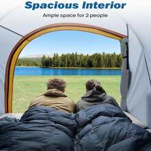 JOYTUTUS Pickup Truck Tent 8ft 20, Waterproof PU2000mm Double Layer For 2 Person, Portable Truck Bed Tent With Rainfly - Green, Aluminum Pole - ColorC - 查看 3