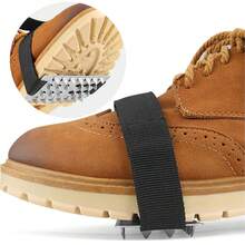 1 Pair Easy Outdoor 26-Tooth Ice Cleats Mountaineering Snow Anti-Slip Shoe Covers With Hook And Loop Stainless Steel Ice Crampons