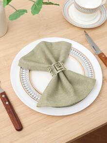 2/6/12pcs Solid Color Thickened Wrinkle-Resistant Cloth Napkins, Suitable For Holidays, Weddings, Parties, Banquets, Home Dining Table Decor - Multicolor - View 7