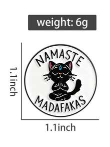 Yoga Cat Enamel Pin Cartoon Brooch Pines Lapel Pins Badge On Backpack Clothing Accessories Animal Jewelry Friends Gifts - Multicolor - View 2