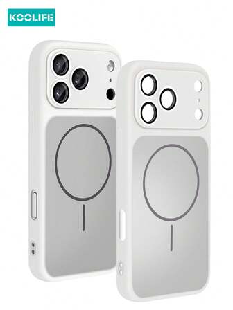 Koolife 1pc Silicone Full Body Protective Case With Magnetic Ring Compatible With Apple 17 Pro Max, Solid Color, Anti-Drop, Built-In Lens Film, PC+TPU Material, Suitable Compatible With Apple 17 Pro Max/ 17/ 17 Pro