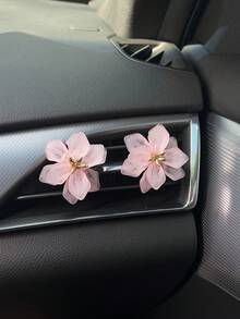 1个/2个装鲜花汽车出风口夹，可爱装饰夹，女士汽车饰品，汽车装饰品 - 均碼 - 查看 16