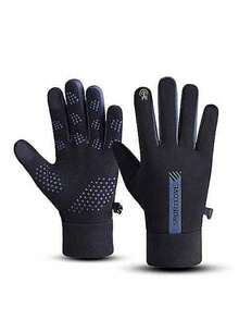 1 Paar Damen Winter Warm Winddichte Handschuhe, Handschuhe mit vertikalem Logo, Warm Fahrradhandschuhe, Anti-Rutsch Touchscreen Handschuhe - Verschiedenfarbig - Übersicht 9
