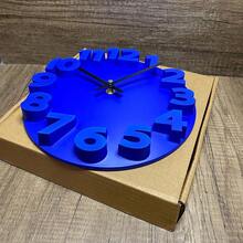 Nuevo reloj de pared azul en estilo escandinavo, un objeto decorativo minimalista, adecuado para el diseño de habitaciones. - Negro - Ver 4