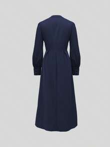 New Fashionable Casual Sleeveless Dress For Women, Versatile For Spring/Summer Elegant - Navy Blue - View 6