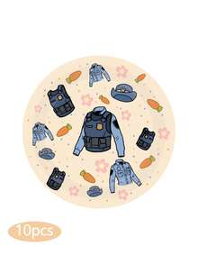 10pcs/20pcs/50pcs Rabbit & Fox Theme Party Paper Plates, 7-Inch Rabbit Pattern Dessert Plates, 9-Inch Dinner Plates, Decorations For Forest Animal Theme Birthday Party, Baby Shower And More - Multicolor - View 8