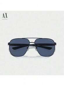 0AX2047S609980 Kính râm, unisex, phong cách công sở giản dị, thiết kế nhẹ và thoải mái, tròng kính phân cực UV, màu xanh lam. - Màu xanh lam - Xem 3
