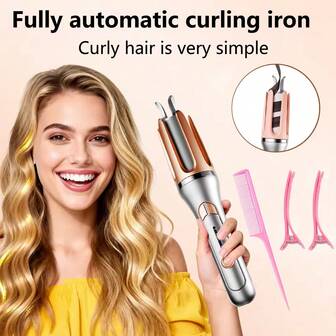 32 mm automatisk locktång, direkt lockning med ett tryck, snabb uppvärmning, dubbelriktad rotation, automatisk avstängning, skållningsskydd och anti-, roterande locktång, direkt lockning med ett tryck, skapa mångsidiga frisyrer