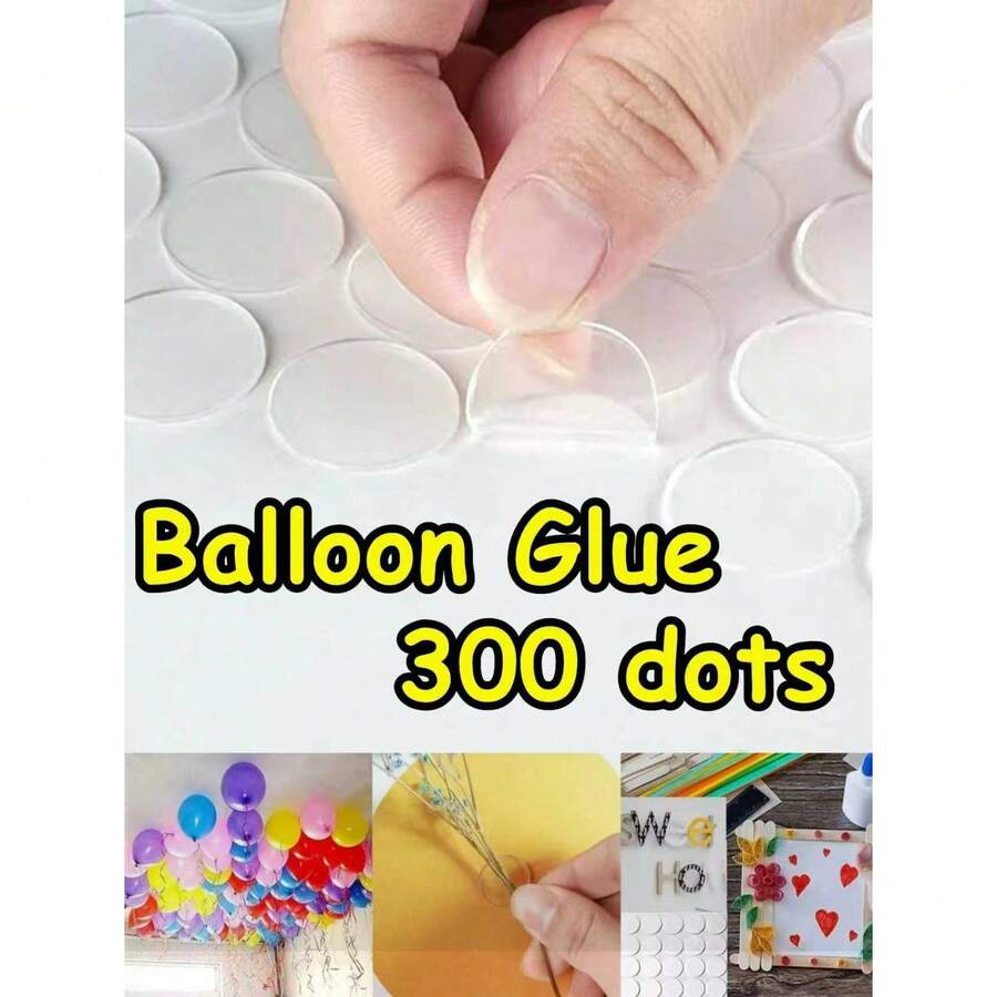Balloon Glue Dots, Double-Sided Adhesive, Balloon Glue DIY Decoration Accessories - Clear - View 1