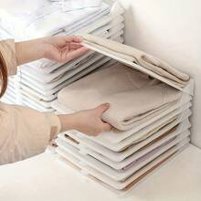 Heavy Duty Plastic Stackable Clothes Folding Board - Space Saving Design, Portable Clothes Rack, Suitable For Dorm, Home - Easy To Clean Shirts, Skirts, Jeans, Laundry Storage, Dorm Essential, Minimalist Design, Efficient Space Saving, Sturdy Structure, College Student Must-Have, Shelf Pad - Multicolor - View 11