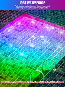 CanLing RGB Submersible Light LED Underwater With 15Colors Remote Colorful Changing IP68 Waterproof Outdoor Swimming Pool Party Atmosphere Lamp 3Flashing Modes Aquarium Fish Tank Pond Multicolor Night Lights Battery Powered Water Vat Hot Spring Yard Garden Park Fountain Landscape Mood Lamps Smart Carnival Music Festival Christmas Hallowee Party Birthday Novelty Creative Decoration Lighting