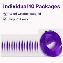 10pcs Of Rainbow Colored Hair Extensions Curly Wavy Synthetic Wigs For A Vibrant Neon Party Highlight Suitable For Girls' Colorful Hair Accessories Perfect For Cosplay Makeup Parties Carnivals And Music Festivals