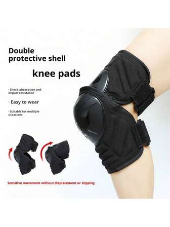 1pc New Motorcycle Knee Pads, Knee Crash Protector, Windproof And Warm Knee Guards For Motorcycle Riding