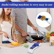1pc Heavy-Duty Manual Meat Roller Is Suitable For Making Sushi, Spring Rolls, Grape Leaf Buns, Dumplings, Household Kitchen Tools, And Portable Lunch Boxes - Multicolor - View 4
