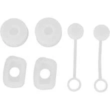 6PCS Cup Straw Stopper Sealed Reusable Straw Cover Cap Square Round Spill Stoppers Silicone Leak Stopper Set Cup Spill Proof Stopper Transparente - inicial - Ver 7