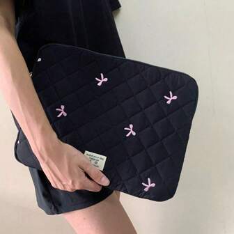 13-Inch Laptop Sleeve Bag, Cute Down Feather Laptop Bag Suitable For Laptop, And IPad, Handbag For Girls/Students