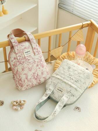 1pc Ditsy Floral Large Capacity Tote Bag, Diaper Bag For Outings