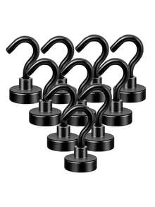 25 Lbs Strong Magnetic Hooks, Suitable For Kitchen, Home, Workplace, Office And Garage. Powerful Magnetic Kitchen Storage Hooks, Super Strong Magnetic Metal Hooks, No Drilling Required.
