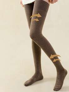 Winter Warm Long Socks Tube Thick High Tube Over Knee Knee-Length Hosiery Socks Terry Solid Color Women Thicken Calf Socking - Multicolor - View 8