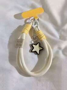 1pc Pentagram Girly Wrist Strap Chain, Durable Phone Lanyard - Multicolor - View 7