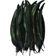 10/100根人造黑色公鸡羽毛尾巴，长度25-40厘米，适用于DIY婚礼装饰、手工工艺项目、羽毛缝纫和优雅服装造型。 - 彩色 - 查看 14