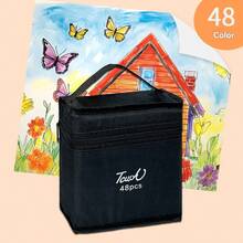 168 Colors Artist Marker Pen Set, Double-Tip Chisel & Fine Point Drawing Markers, Art Supplies Kit For Adult Coloring Books, Painting, Sketching And Mixed Media, 12/24/30/36/48/60/80/120/168/204 Colors - Multicolor - View 18