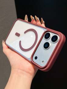 Custodia di ricarica magnetica di lusso compatibile con 17 16 15 14 13 12 11 Pro Plus Max Air XSmax XR X/Xs 7/8 Plus 7/8, custodia slim in acrilico ultra-trasparente