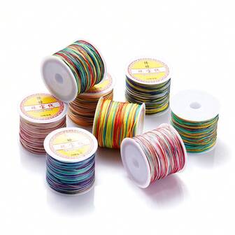 DIY Jewelry Material Segment Dyeing Color 0.8mm 72 Jade Thread 30m Gradient Color Bracelet Braided Rope Handmade Bead Thread Bead