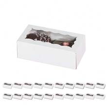 1/20/50 UNIDADES Cajas para Macarrones de 4.17 x 2.16 x 1.37 pulgadas para 2 unidades, Contenedor de Macarrones, Embalaje de Macarrones para Boda, Fiesta, Pequeñas Cajas de Pastelería para Mini Pastelitos - Multicolor - Ver 14