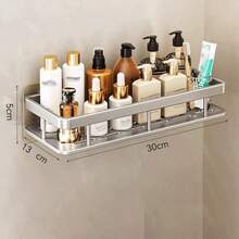 Kệ phòng tắm tự dính bằng kim loại màu đen - Giá đựng đồ treo tường chống gỉ, thích hợp cho nhà bếp và phòng tắm, dễ dàng lắp đặt. - Nhiều màu - Xem 13