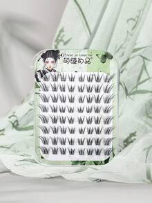 MENGJIESHANGPIN 64 件可爱睫毛，中国风狐狸状细长睫毛尖，简约性感青春狐狸睫毛 - 查看 4