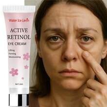 视黄醇眼霜，提拉紧致保湿，蕴含咖啡因、玻尿酸和维生素C | 抗衰老眼部护理，改善黑眼圈、皱纹和眼袋 | 减少细纹，男女皆宜 | 护肤方案 - 粉色 - 查看 1