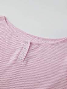 Women Fall Pajama Set Solid Long Sleeve Crop Tops And Elastic Waist Mini Shorts 2 Piece Lounge Outfit - 白色 - 查看 4