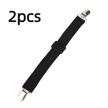 1/8pcs Adjustable Elastic Bed Sheet Clips - Durable Nylon Straps, Ensure Snug Fit - For Sofa Cushions, Mattress Covers And Bed Sheets - Black, White, Pink, Blue - Easy Organization For Bedroom And Living Room, Bedroom Accessories