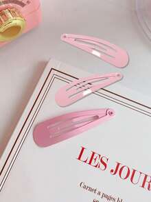 9pcs 3 Pink Water Droplet Clips, 3 Square Frosted Grip Clips, 3 Blue X Clips Minimally Frosted Teardrop Shaped Clip For Girls, Side Clip With Bangs, Broken Hair Clip With BB Hairpin, Versatile Hair Clip For Outdoor Use Girl Heart Cream Girl Dreamy Candy Color Bounce Di BB Hair Clip, Claw Clips, Hair Slide, Hair Barrettes