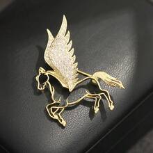 1pc Fashionable Zinc Alloy Brooch, New High-End Lapel Pin Suit Decoration, Zodiac Gift Suitable For Women's Daily Wear - Multicolor - View 9