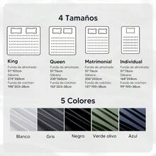 Juego de Sbanas de 4 Piezas para Cama Size, Gris, Suave y Hipoalergnico, Funda de Microfibra, Juego de Ropa de Cama, Hotel de Calidad Bed Sheets - Reina + Gris - Ver 5