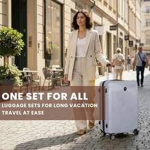 YSTYLE 3/5 Piece Hardside Luggage Set (12, 18, 20, 24, 28 Inch), With Scratch-Resistant And Impact-Resistant ABS Shells, Spacious Design And Four 360-Degree Spinner Wheels