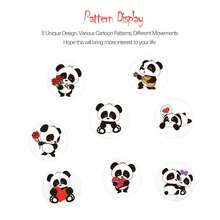 500Pcs/Roll Cartoon Panda Heart Rewards Stickers 8 Designs 2.5cm/1.0in Round Perfect For Learning Rewards Pad PC Fridge