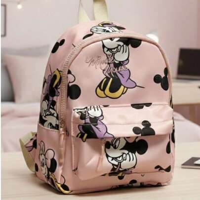 雏菊印花迷你背包 时尚粉色双肩包 美观时尚日用背包 实用日常使用旅行配件 成人青少年学生礼物 收藏品 小号单肩包。