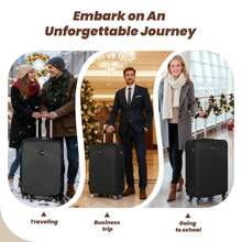 YSTYLE 3/5 件套硬殼行李箱套裝（12、18、20、24、28 英吋），採用防刮擦、抗衝擊的 ABS 外殼，空間寬敞，配有四個 360 度旋轉輪。